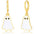 Gold Ghost Huggie Hoop Earrings - Halloween Jewelry for Women